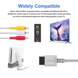 I-zclive สายเคเบิลวิดีโอเสียง1.8ม./6FT สาย AV สำหรับ nitendo Wii และ Wii U - Product Image 5