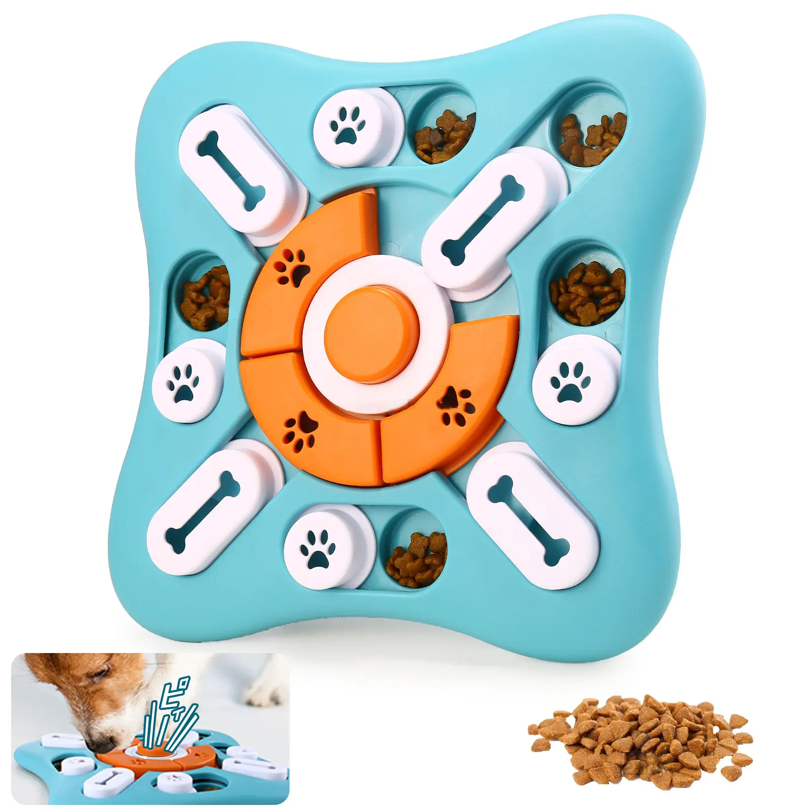 OEM niveau 3 Silicone Durable réduit l'anxiété interactif nouveau chien nourriture Puzzle jouets d'alimentation pour l'entraînement qi