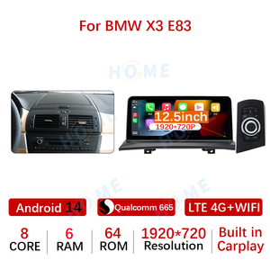 10.25/12.5 pollici Android 14 Qualcomm lettore Video multimediale auto 665 per BMW X3 E83 2003-2010 Carplay AndroidAuto DSP - Product Image 4