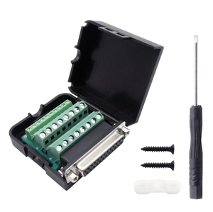 Siyah kapak ile orijinal vidakilitleme DB25 konektörü siyah kabuk d-sub 25pin erkek dişi adaptör ile VGA Terminal adaptörü - Product Image 5