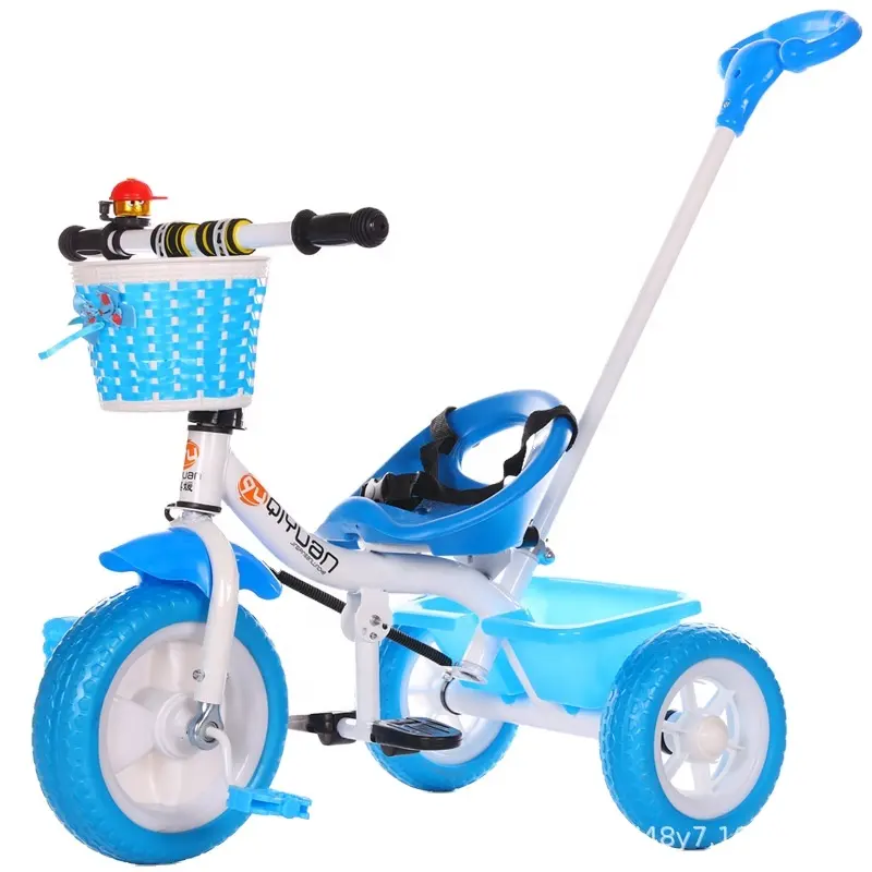 Triciclo con pedal para niños, coche de bebé de tres ruedas, 3 en 1, precio de fábrica al por mayor