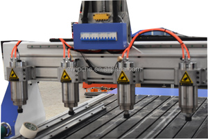 Máquina enrutadora CNC multifuncional para uso doméstico, tiendas de impresión, enrutador de madera con dispositivo giratorio, Motor de engranaje, componentes del núcleo del motor - Product Image 4