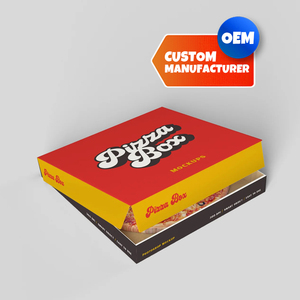Özelleştirilebilir tasarım ve boyut seçenekleri ile beyaz kutularda OEM oluklu Pizza ambalaj kutusu - Product Image 2