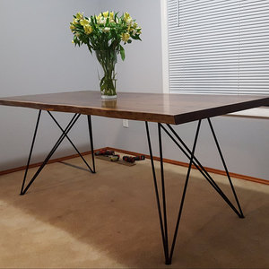 螺纹蝴蝶形桌子底座金属家具腿流行设计家具调平桌腿 - Product Image 6