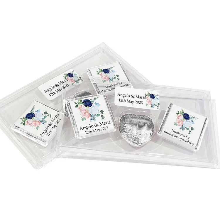 Scatole di plastica trasparente per cioccolato piccola manica trasparente personalizzate