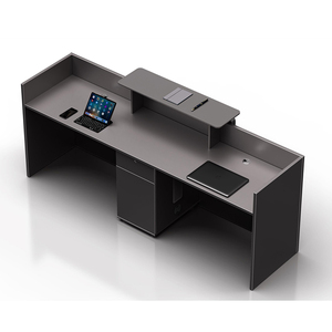 定制设计办公室黑色前台柜台接待台收银台 - Product Image 1