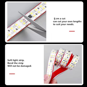 AC <strong>Led</strong> Strip Light 220V Lamp 2835 240 <strong>LEDs</strong>/M 5cm Per Cut IP67 Waterproof Outdoor <strong>Led</strong> Strip Lights 220 Volt Diode <strong>Tape</strong> Adhesive - Product Image 3