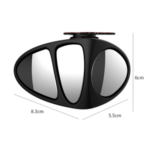 360旋转可调广角凸后视汽车侧盲点三面镜 - Product Image 1