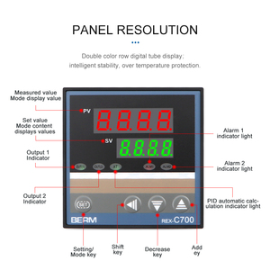 BERM REX-C700 K/J/PT100 <strong>Input</strong> Intelligent PID Thermostat <strong>Universal</strong> <strong>Input</strong> Digital Display Thermostat Oven <strong>Temperature</strong> <strong>Controller</strong> - Product Image 3