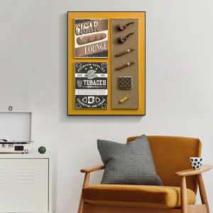 السيجار المادي ، وأواني النبيذ ، والأنابيب اللوحة الزخرفية حار بيع التصاميم الحديثة المخصصة شنقا لوحات الفن التجريدي الجدار - Product Image 4