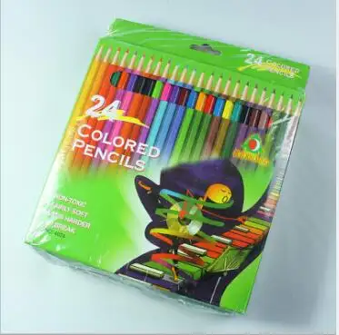 Jeu de crayons en bois pour enfants, 12 couleurs, de haute qualité, crayon de couleur personnalisé, avec boîte