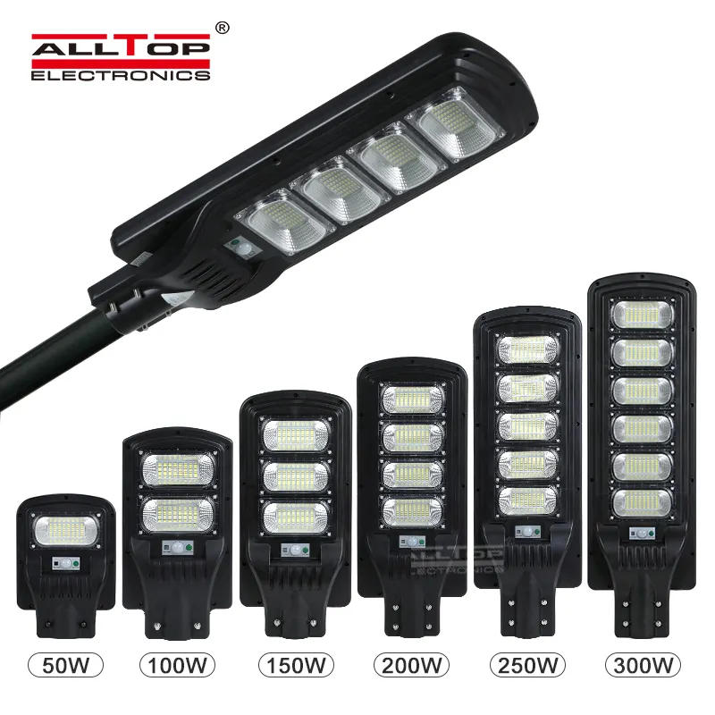 Autostrada stradale a risparmio energetico Outdoor Ip65 Smd 50w 100w 150w 200w 250w 300w tutto In un lampione solare a Led