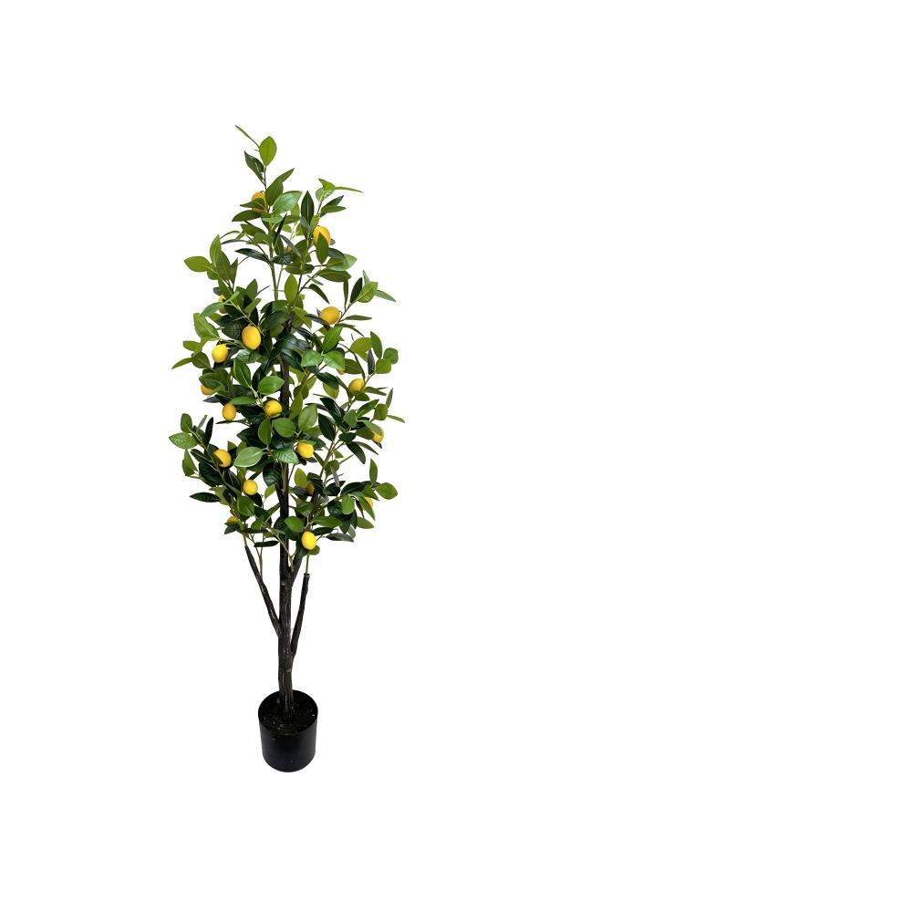 Árbol de limón artificial de 1,6 m con múltiples tallos