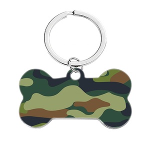 Ywganggu Roestvrij Staal Hond Bot Tags Sleutelhanger Uv Afdrukken Hond Id Tag Graveren Metalen Kay Ketting Aanpasbare Dog Tag - Product Image 4