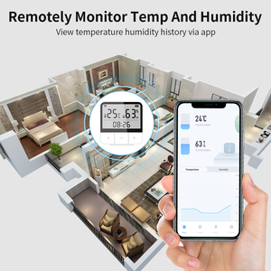 El sensor detector de temperatura y humedad de invernadero inalámbrico Tuya funciona con la red WiFi DE LA APLICACIÓN Smartlife Tuyasmart - Product Image 4