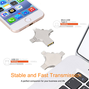 定制的十字形状4在1智能手机OTG USB 3.0闪光笔驱动器记忆棒外部存储用于手机 - Product Image 3