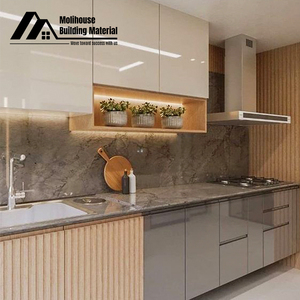 Phong cách Mỹ sang trọng tùy chỉnh tủ bếp nhà bếp nội thất thiết kế gỗ Veneer tủ bếp - Product Image 4