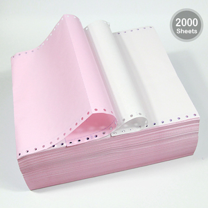Papel de recibo de impresión continua sin carbón Premium Papel de computadora continuo NCR ecológico-2 partes, 9,5X11 pulgadas