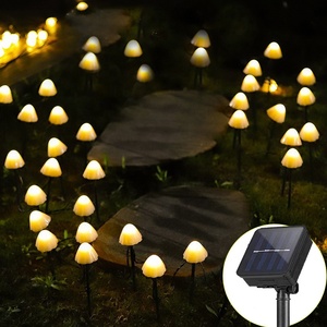 Guirnalda de luces de jardín para exteriores con energía Solar de 8 funciones, Luces De Seta solares Led de PVC con fuente LED para fines decorativos - Product Image 3