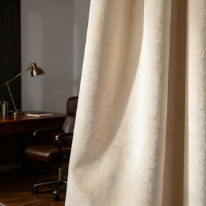 Nhà Máy Tùy Chỉnh OEKO-TEX Chứng Nhận Nhung Rèm Với Chức Năng Màn Hiện Đại Phong Cách Sang Trọng Hỗn Hợp Kích Thước Màu Be Cho Phòng Ngủ - Product Image 2