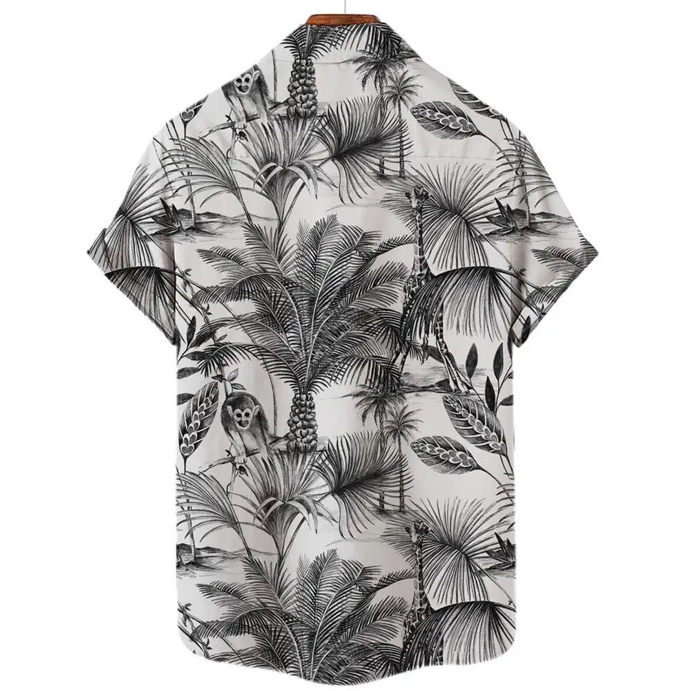 2024 nouvelle chemise de noël hawaïenne mode plage ample été imprimé chemise à manches courtes hommes 3D imprimé chemise