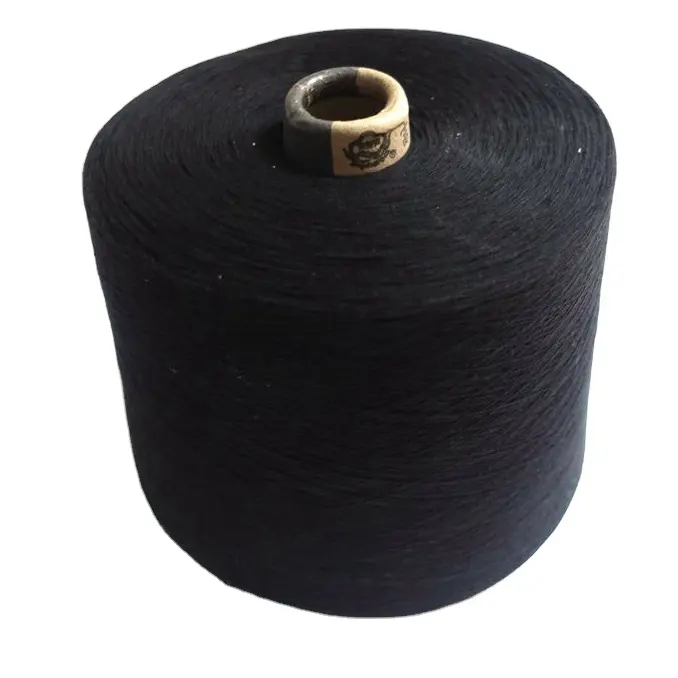 Venta de fábrica de alta calidad 21S 100% hilo de algodón peinado negro para tejer