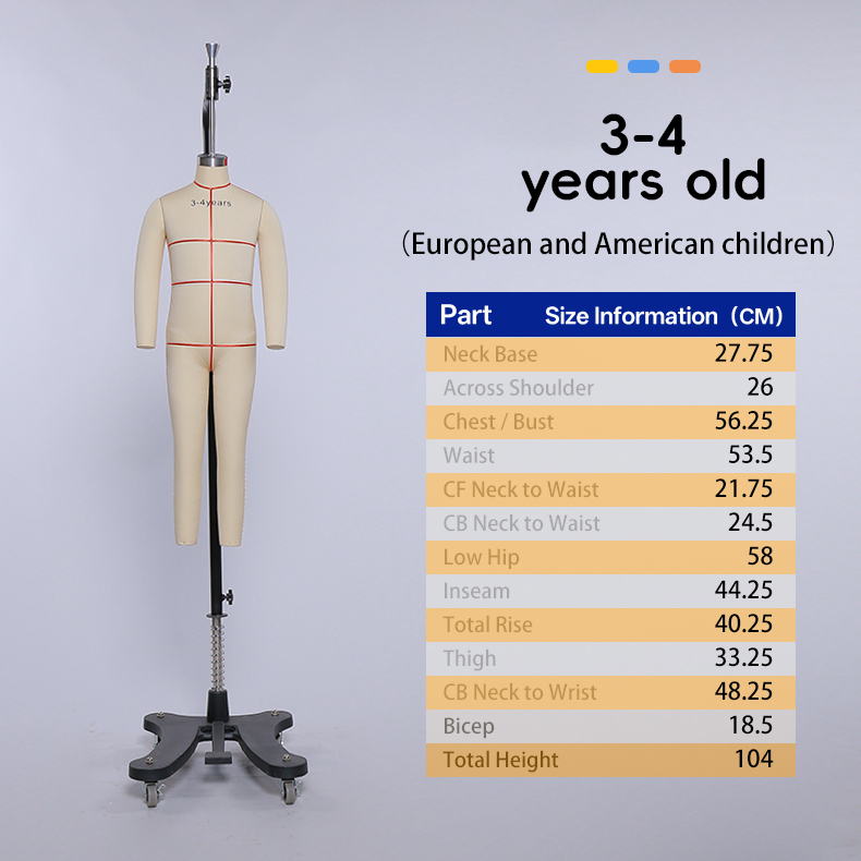 3-4 Years Old Kids Mannequin