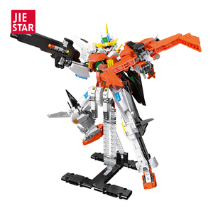 JIESTAR большой набор мобильного костюма Gundam 00 Аниме Kyriosgn Роботизированная Модель Строительный блок Набор 1057 шт. взрослые коллекционные игрушки diy робот - Product Image 1