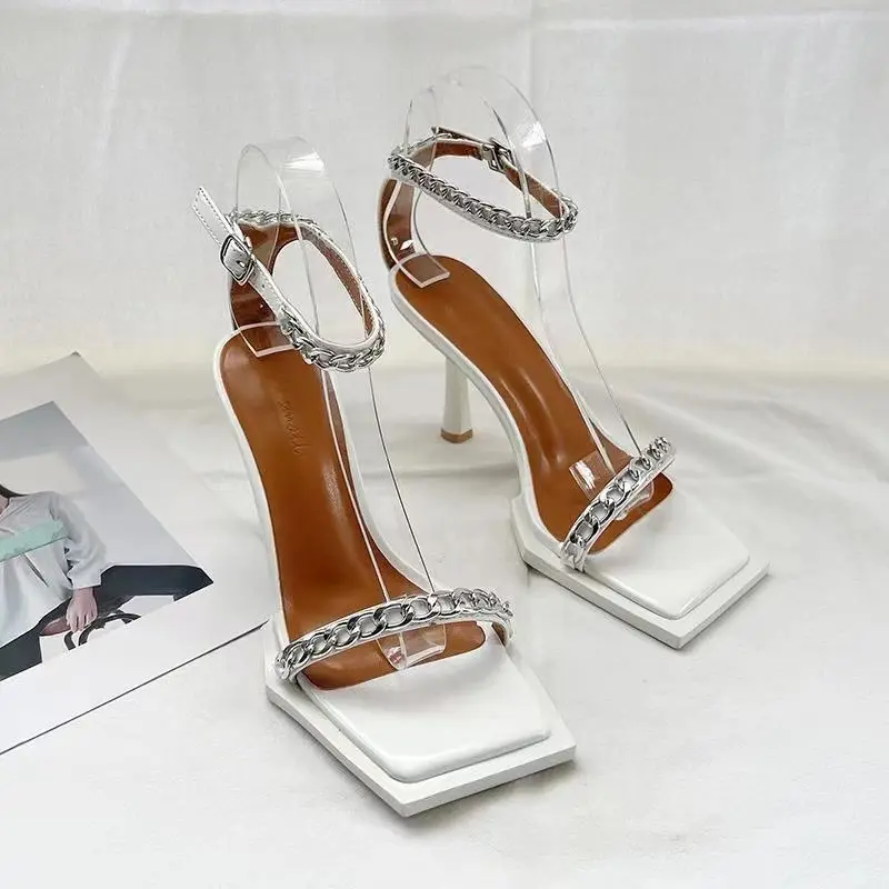 2024 feminin sommermode design mädchen hohe absätze sandalen hohe absätze schuhe für frauen sexy