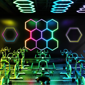Sechseck-LED-Licht RGB Wabenlampe Garagenlampe Led Sechseck-Deckenleuchten für Autoaufbereitung Shop Garage Fitnessstudio