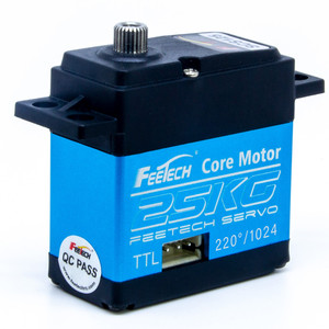 FEETECH SCS125 HV 7.4V 25KG Smart Control Robot Servo 25kg Metal Arm with <strong>TTL</strong> for Education Arduin