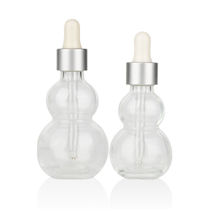 Unique <strong>Oil</strong> Exclusive Packaging <strong>Gourd</strong> Shape clear Glass Dropper Serum Bottle 10ml 20ml 30ml 50ml 100ml - Product Image 1