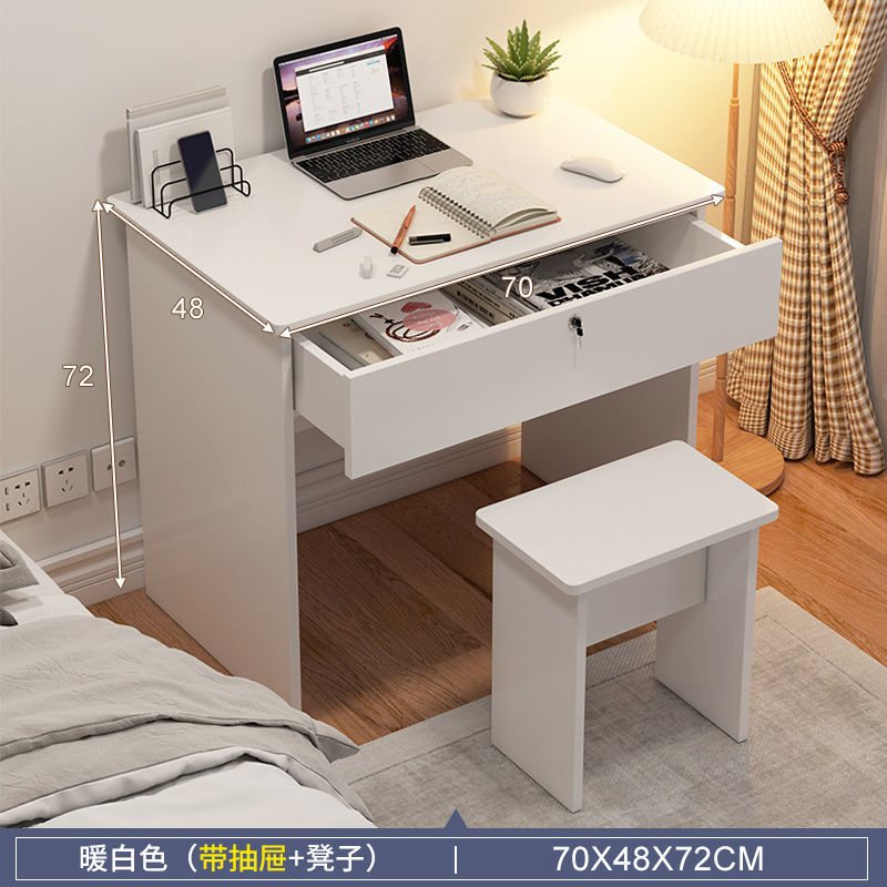70cm blanco cálido + cajón + cerradura + taburete