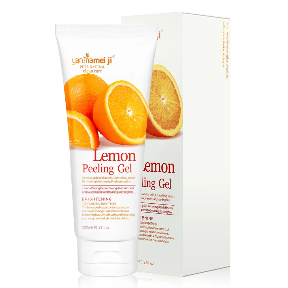 Gel Peeling au citron biologique, nettoyant éclaircissant pour le visage et le corps