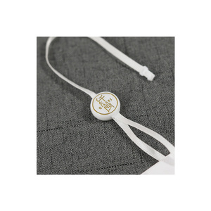 Custom 3d Embossed Brand Name Logo Garment Hangtag <strong>String</strong> <strong>Loop</strong> Plastic Seal <strong>Tag</strong> Sustainable <strong>Hang</strong> <strong>Tag</strong> <strong>String</strong> Lock - Product Image 4