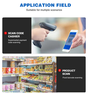 LONVILL, pistola de escaneo de código de barras de inducción automática continua Manual de largo alcance, lector de código Qr de mano inalámbrico CMOS - Product Image 4