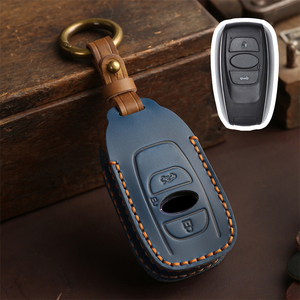 Deri araba anahtarı durum kapak kabuk için Subaru BRZ Forester Legacy Outback WRX STI Impreza XV Protector koruyucu Fob aksesuarları - Product Image 4