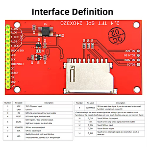 Benutzer definiertes 2,4-Zoll-TFT-LCD-Touchscreen-Modul 320*240 ILI9341 SPI-LCD-Display - Product Image 4