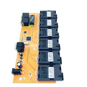 6F2Eファイバーメディアコンバーター6FO2LAN6SC2Eファストイーサネット10/100Mスイッチ6SC20KM 2 UTPRJ45電源付き光PCBAボード - Product Image 4