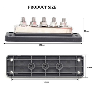 Max 600A yüksek Amp ağır paslanmaz çelik cıvata DC bakır bara güç dağıtım Terminal blokları için 4/8 çıtçıt ile - Product Image 2