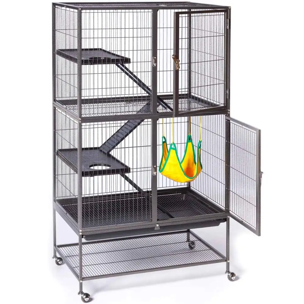 Cage de furet noir Feisty bon marché Cage pour hamster et chat