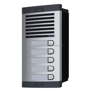 Wholesale Two-<strong>Way</strong> <strong>Intercom</strong> Audio Door Metal <strong>5</strong> Call Buttons Panel with 3+N Wiring <strong>System</strong> for Multi Apartment Door Panel Building - Product Image 1
