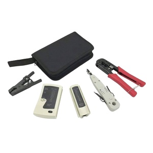 Kit d'outils pour câbles réseau 4-en-1 Outil de poinçonnage Pince à dénuder Testeur Telecom Parts Essential for Cable Manament - Product Image 6