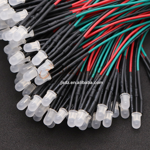 <strong>5mm</strong> <strong>12V</strong> Bi-color <strong>LED</strong> Diffused Red/ Emerald Green Dual <strong>LED</strong> Pre-Wired <strong>LED</strong> 12VDC 20cm Common Anode Common Cathode F5 <strong>LED</strong> With Wires - Product Image 2