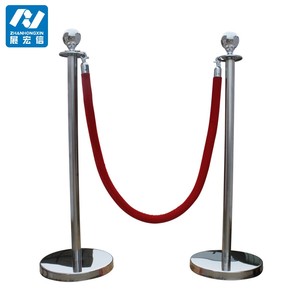 Olay ve karayolu kullanımı için kutup ile Metal ve çelik kalabalık kontrol kuyruk bariyer bandı payanda mavi kadife halat - Product Image 6