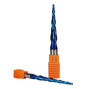 Hrc55 đồng tráng cacbua phay cắt chế biến gỗ cứu trợ <span class=keywords><strong>CNC</strong></span> công cụ vonfram thép côn bóng-end phay cắt - Product Image 5