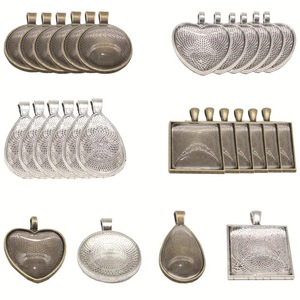 Geqiao 2023 <strong>New</strong> A4839 Alloy Time Gem Base with <strong>Matching</strong> DIY Pendant Material 66 Pieces/set - Product Image 4