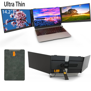 S8 Ultra Triple Portable IPS Gaming <strong>Monitors</strong> 14.2 Inch Type C Lightweight <strong>Computer</strong> <strong>Monitor</strong> Speaker LCD Screen Extender - Product Image 1