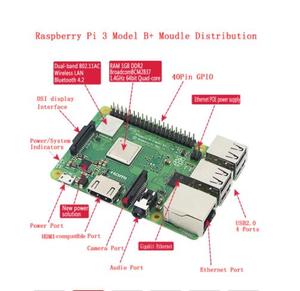 Raspberry Pi 3 Modelo B Plus, Kit de placa + adaptador de corriente 3A + funda acrílica + enfriador + Cable para Raspberry Pi 3 B +