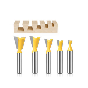 Slotting <strong>Cutter</strong> Tenon <strong>Cutter</strong> with 12mm and 1/2&quot; Round Shank Dovetail Router Bits Which Easily Make Closet Delividers - Product Image 1